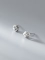 thumb 925 Sterling Silver Round  Knot Cute Stud Earring 1