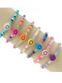 thumb Stainless steel Multi Color Polymer Clay Geometric Bohemia Stretch Bracelet 0