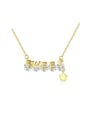 thumb 925 Sterling Silver Rhinestone Letter Minimalist Necklace 0