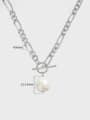 thumb 925 Sterling Silver Hollow Geometric  Chain Minimalist Necklace 4
