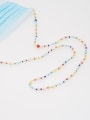 thumb Stainless steel Imitation Pearl Multi Color Letter Bohemia  Hand-woven Necklace 4