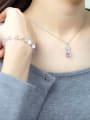 thumb Alloy Crystal Square Minimalist Necklace 2