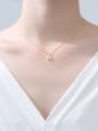 thumb 925 Sterling Silver Cubic Zirconia Water Drop Minimalist Necklace 1
