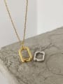 thumb 925 Sterling Silver Hollow Geometric Vintage  Pendant Necklace 3