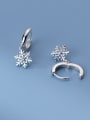 thumb 925 Sterling Silver Cubic Zirconia Christmas Seris Dainty Huggie Earring 2