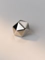 thumb 925 Sterling Silver Hexagon Minimalist Stud Earring 2