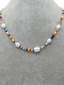 thumb Bohemia  Irregular Freshwater Pearl Multi Color  Miyuki beads  Necklace 2