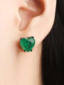 thumb Copper  Vintage Heart Glass Stone Earring and Necklace Set 1