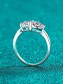 thumb 925 Sterling Silver Moissanite Geometric Classic Band Ring 3