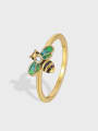 thumb Brass Enamel Bee Trend Band Ring 0