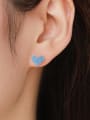 thumb 925 Sterling Silver Turquoise Heart Trend Stud Earring 1