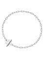 thumb 925 Sterling Silver Minimalist Flower  Hollow Chain  Anklet 0