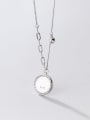thumb 925 Sterling Silver Cats Eye Flower Minimalist Necklace 1
