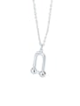 thumb 925 Sterling Silver Minimalist Hollow Geometric Pendant  Necklace 4