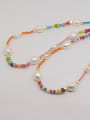 thumb Freshwater Pearl Multi Color Geometric Bohemia Miyuki beads  Necklace 3