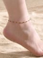 thumb Stainless steel Natural Stone Irregular Hip Hop Anklet 1