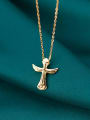 thumb 925 Sterling Silver Wing Cross Minimalist Regligious Necklace 0