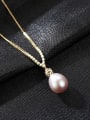 thumb S925 Sterling Silver with 3A zircon  freshwater pearl  Necklace 3