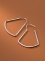 thumb 925 Sterling Silver Triangle Minimalist Hook Earring 2