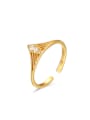 thumb 925 Sterling Silver With Gold Plated Personality Irregular Free Size Rings 0