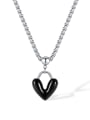 thumb Stainless steel Enamel Heart Hip Hop Necklace 0