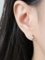thumb 925 Sterling Silver Cubic Zirconia White Star Minimalist Stud Earring 1