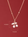 thumb 925 Sterling Silver Imitation Pearl Friut Cute Necklace 2