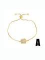 thumb Brass Cubic Zirconia Butterfly Hip Hop Link Bracelet 1
