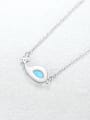 thumb 925 Sterling Silver Opal Fish Minimalist Necklace 3