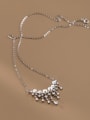 thumb 925 Sterling Silver Imitation Pearl Water Drop Minimalist Necklace 2