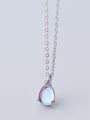 thumb 925 Sterling Silver Glass stone Water Drop Minimalist Necklace 1