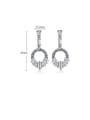 thumb Copper Cubic Zirconia Hollow  Round Dainty Drop Earring 2