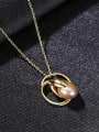 thumb 925 Sterling Silver Freshwater Pearl Geometric Minimalist Necklace 3