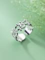 thumb 925 Sterling Silver Hollow Flower Minimalist Band Ring 2