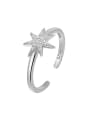 thumb 925 Sterling Silver Cubic Zirconia Star Vintage Band Ring 3