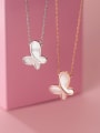 thumb 925 Sterling Silver Shell Butterfly Minimalist Pendant Necklace 0