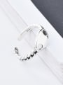 thumb 925 Sterling Silver Geometric Chain Vintage Band Ring 3
