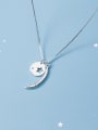 thumb 925 Sterling Silver Star Moon  Minimalist Pendant Necklace 1