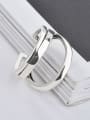 thumb 925 Sterling Silver Geometric Retro double line Stackable Ring 4
