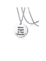 thumb Stainless Steel With Minimalist round card Necklaces 3