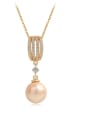 thumb Copper Cubic Zirconia White Geometric Dainty Necklace 0