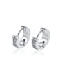 thumb Stainless steel Cubic Zirconia Geometric Minimalist Huggie Earring 0