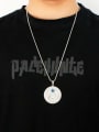 thumb Stainless steel Chain Alloy Pendant  Cubic Zirconia Evil Eye Hip Hop Necklace 1