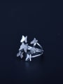 thumb Copper Cubic Zirconia Butterfly Cute Free Size  Band Ring 1