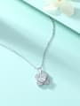 thumb 925 Sterling Silver Birthstone Flower Dainty Necklace 1