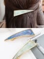 thumb Cellulose Acetate Simple and fashionable hollow triangle spring clip Hair Barrette 2