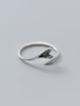 thumb 925 Sterling Silver Fish tail Vintage Band Ring 0