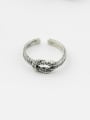 thumb 925 Sterling Silver Geometric Knot Vintage Band Ring 3