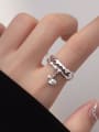 thumb 925 Sterling Silver Rabbit Vintage Stackable Ring 1