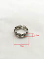 thumb 925 Sterling Silver Geometric flower Vintage Stackable Ring 1